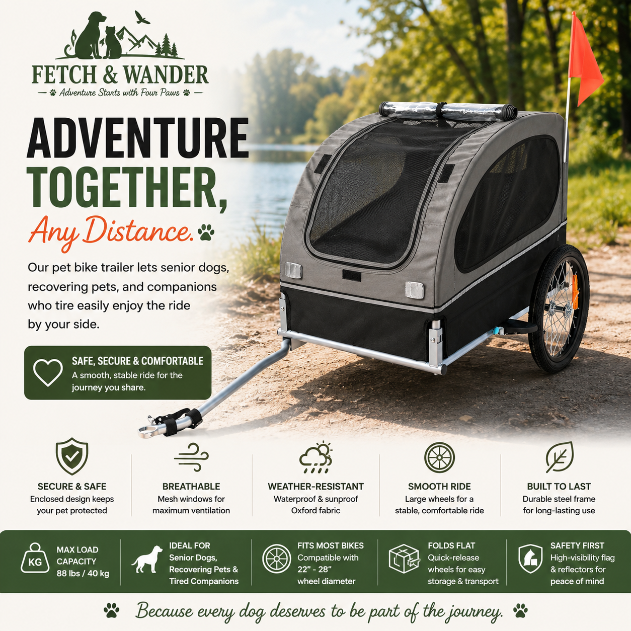 Pet Bike Trailer 40kg