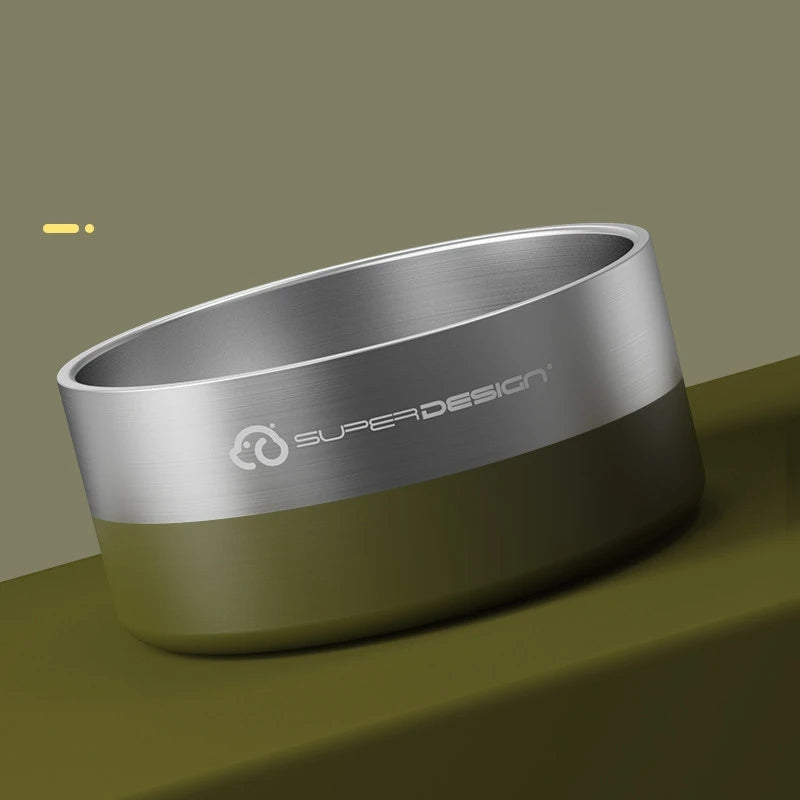 Stainless steel anti knock dog slow pet bowl.