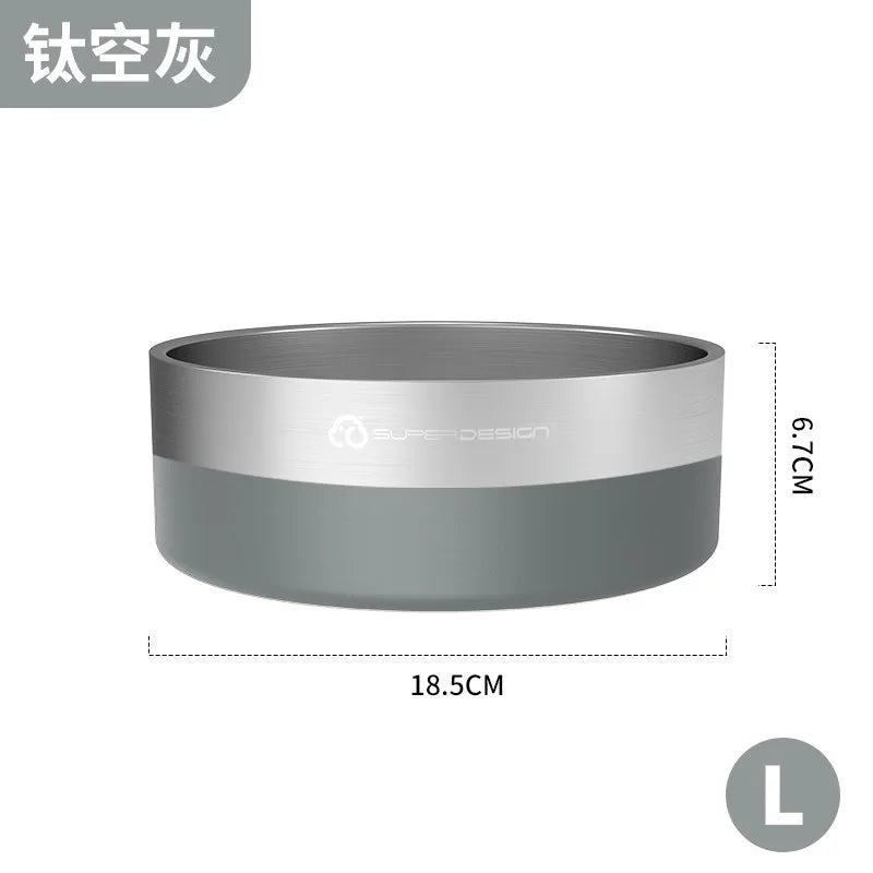 Stainless steel anti knock dog slow pet bowl.