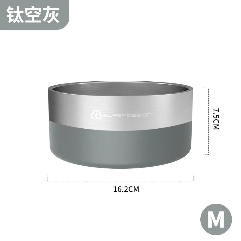 Stainless steel anti knock dog slow pet bowl.