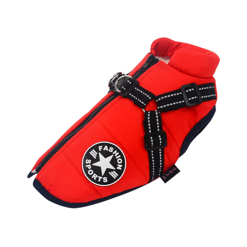 Waterproof winter jacket with harness