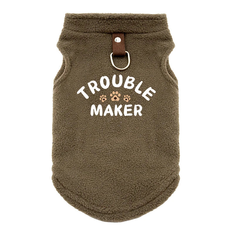 'TROUBLE MAKER' Pet Dog Jacket Vest