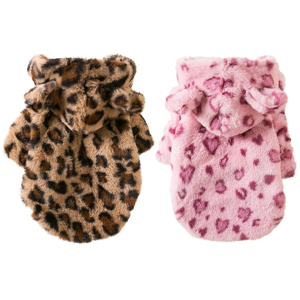 Leopard Print Dog Hoodie