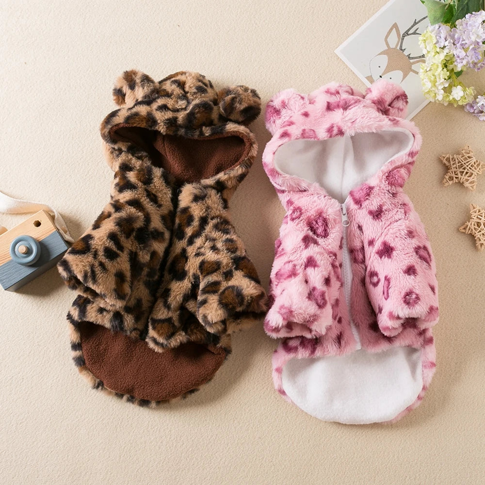 Leopard Print Dog Hoodie