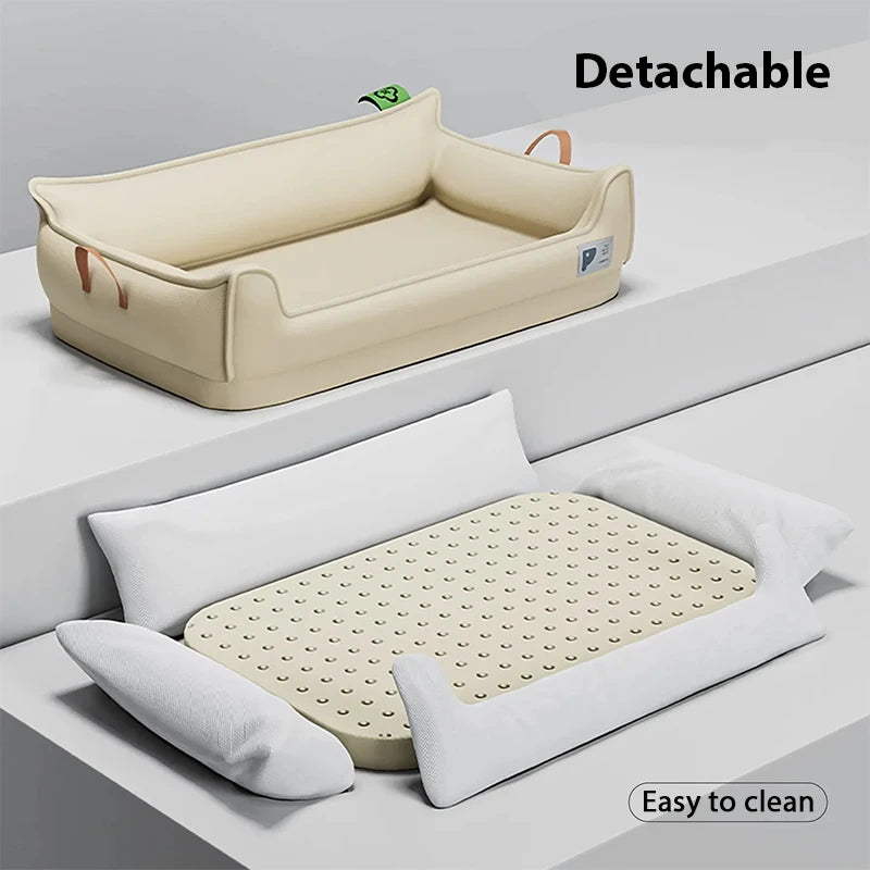 Waterproof Orthopedic Leather Dog Bed