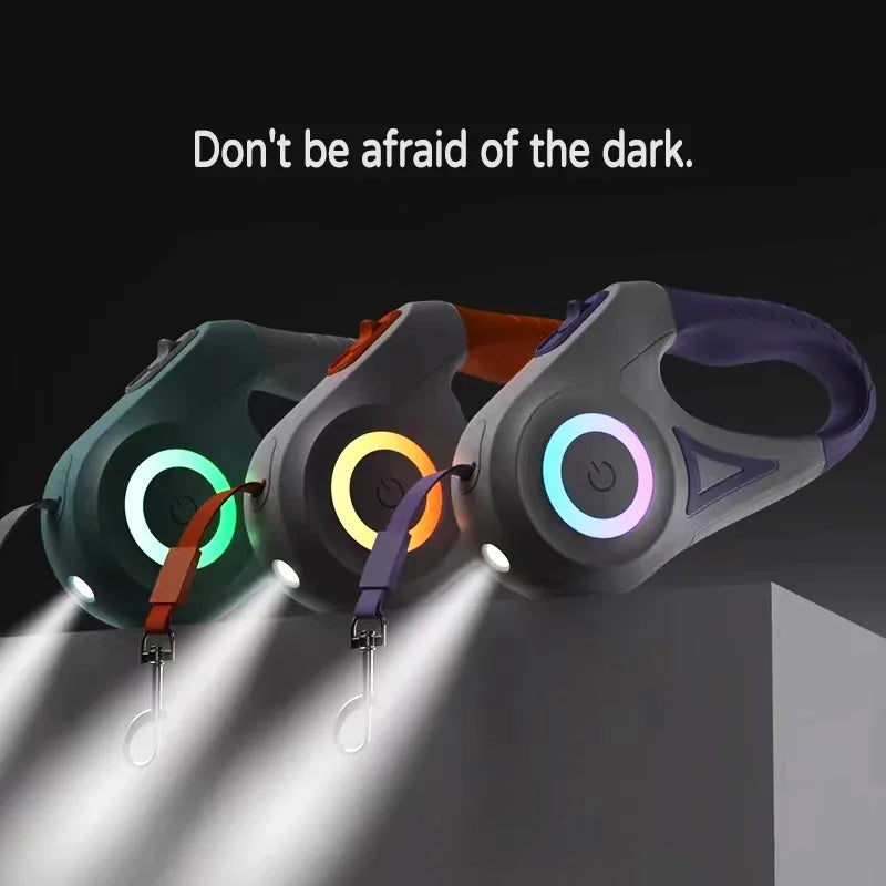 Retractable Dog Leash with LED light