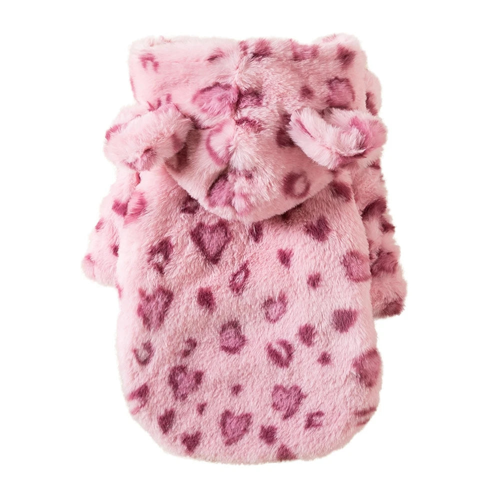 Leopard Print Dog Hoodie