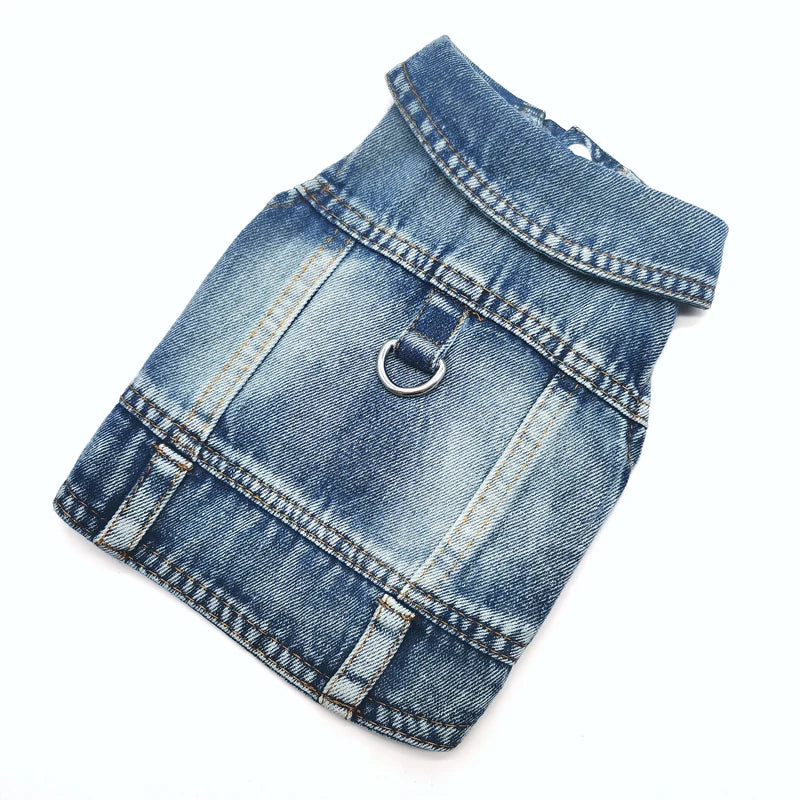 Pet Denim Vest with D-Ring