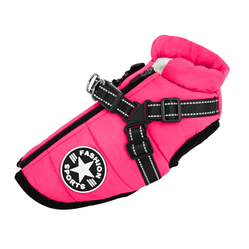 Waterproof winter jacket with harness