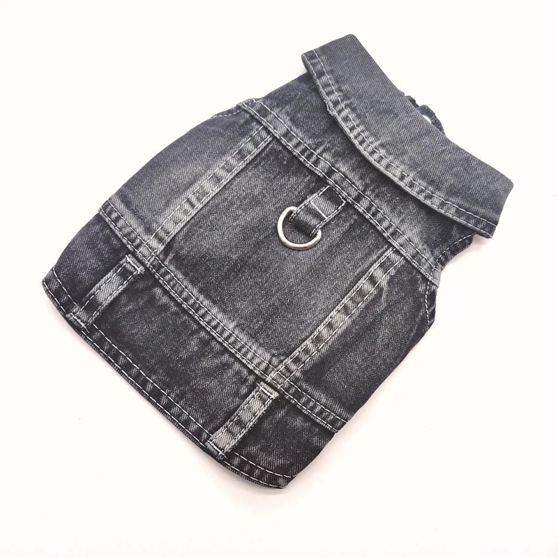 Pet Denim Vest with D-Ring