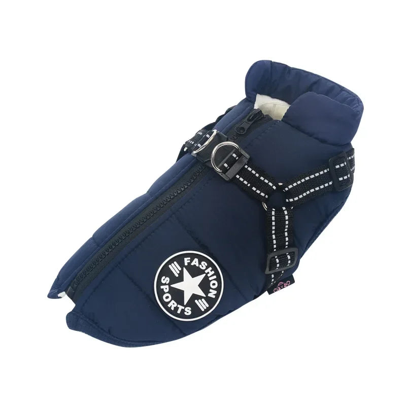 Waterproof winter jacket with harness