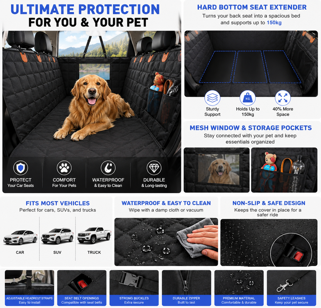 Heavy Duty Car Rear Seat Cover